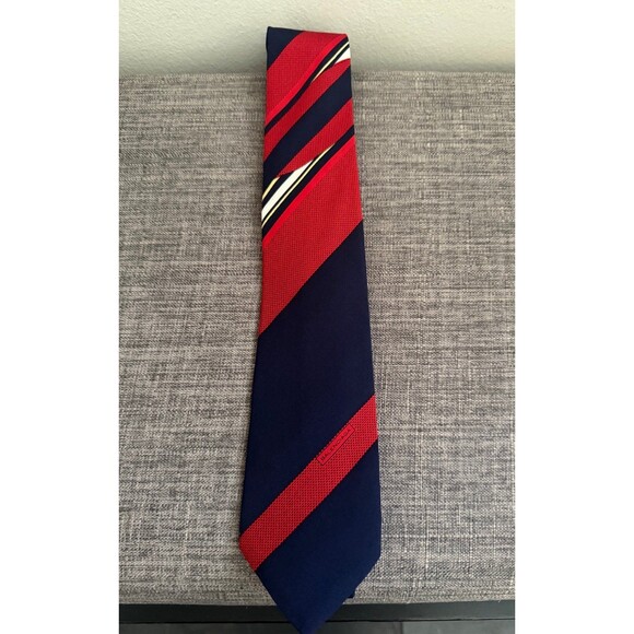 Vintage Balenciaga Paris Made in Italy Striped 100% Silk Designer Neck Tie - Picture 1 of 7